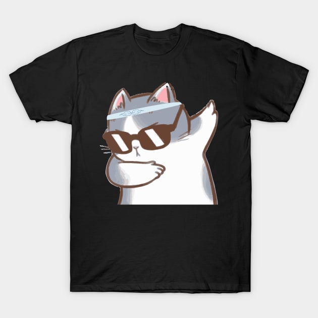 cat dab T-Shirt by Medotshirt